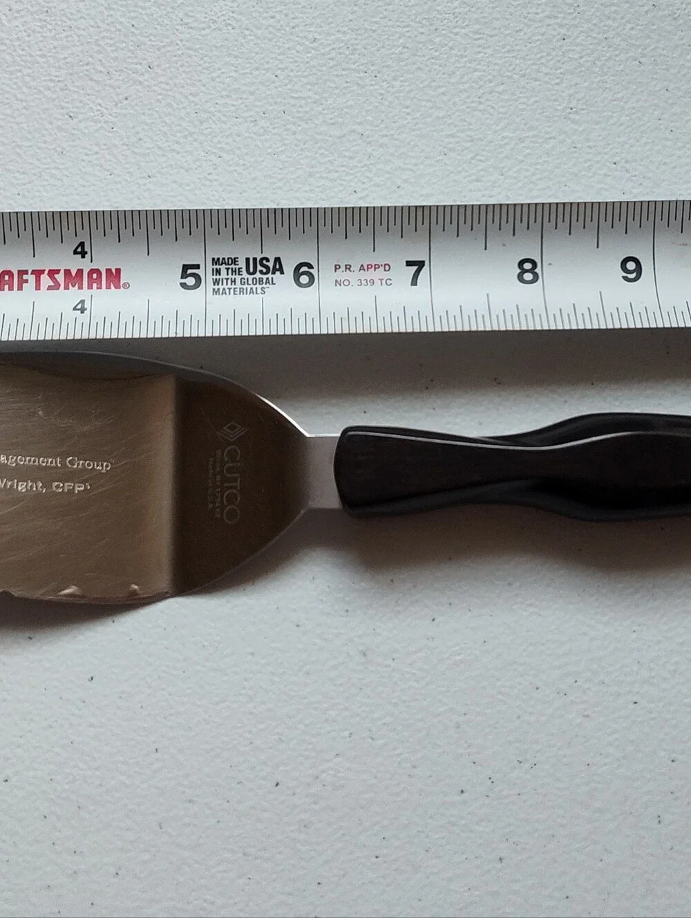 Cutco 1754 Slice N Serve Spatula Knife Cake Pie Server Classic Brown Handle USA